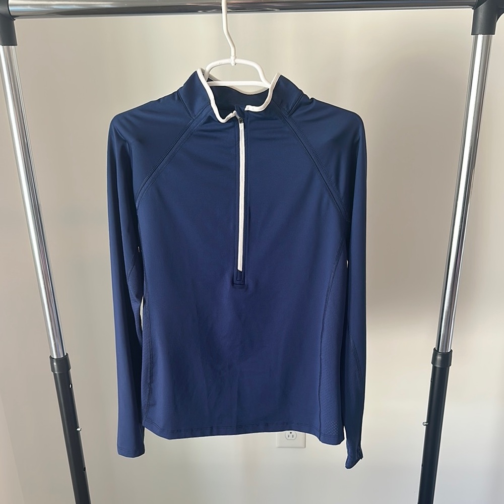 Vineyard Vines Navy Blue Quarter-Zip Swim Shirt